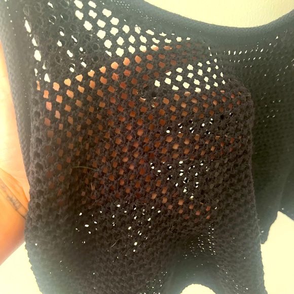 Forever 21 Black Knitted Crop Top - Picture 2 of 3